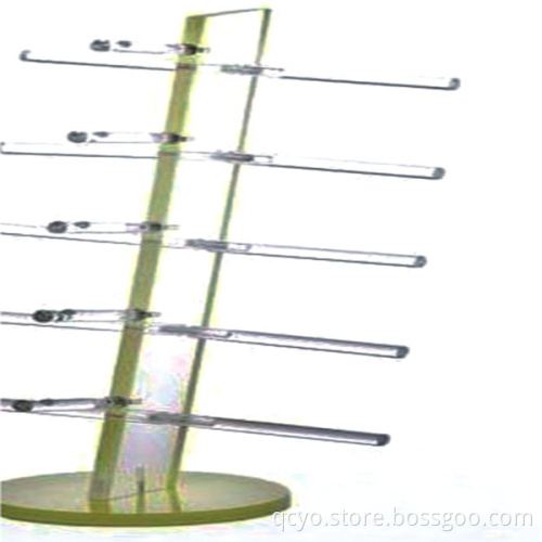 acrylic panel with metal lockable rods for sunglasses display rods